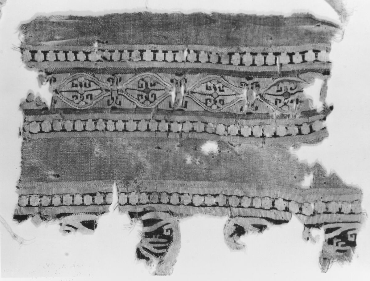 Textile Fragment, Linen and silk