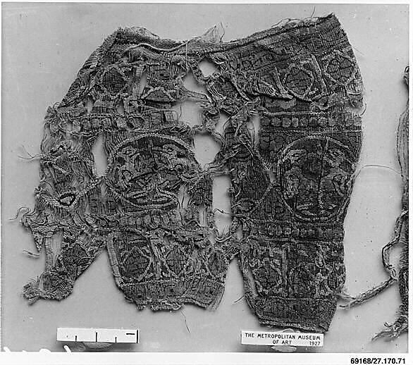 Textile Fragment, Linen and silk
