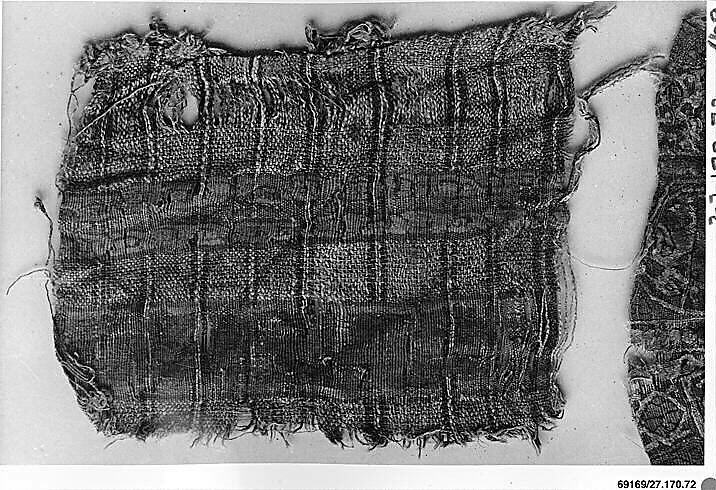 Textile Fragment, Linen and silk 