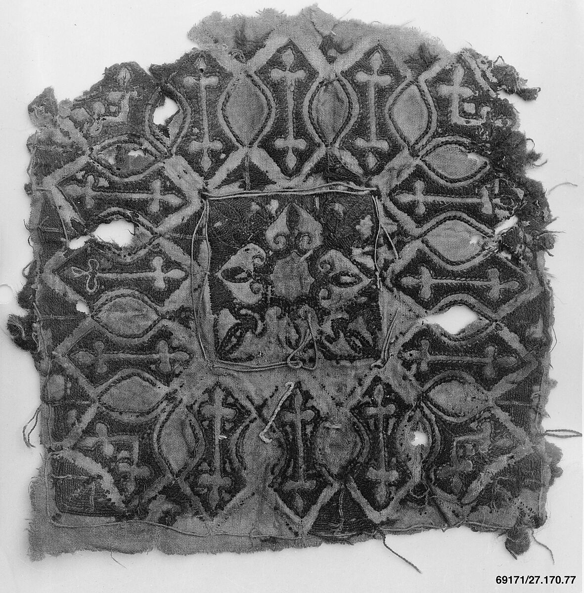 Textile Fragment, Linen and wool