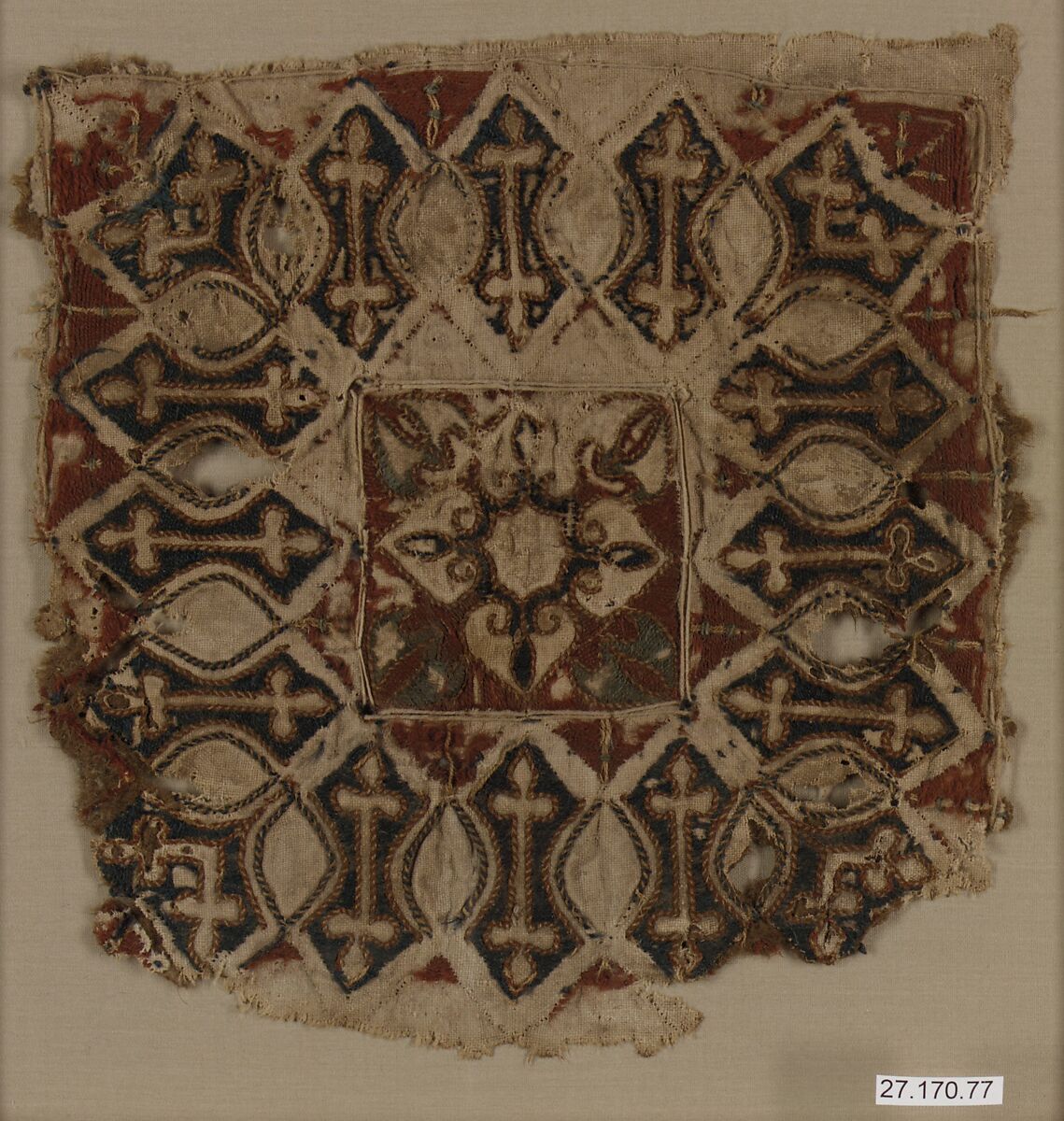 Textile Fragment, Linen and wool