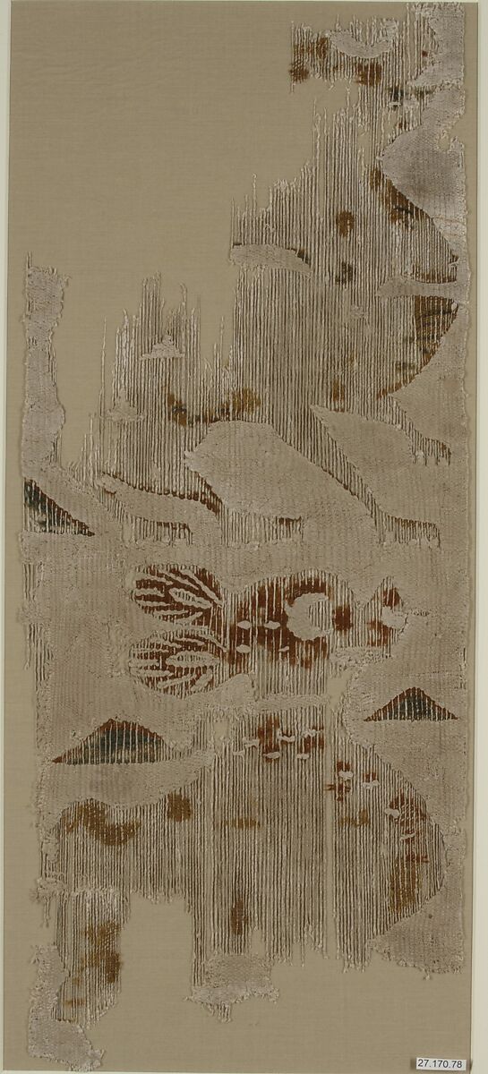 Textile Fragment, Wool and linen; tapestry weave