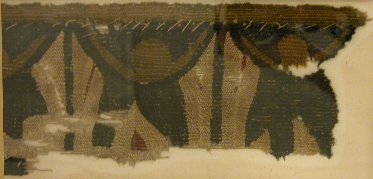 Tiraz Fragment with Inscription, Wool, linen; tapestry weave