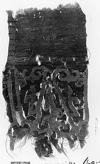 Textile Fragment, Wool and twill; tapestry weave 