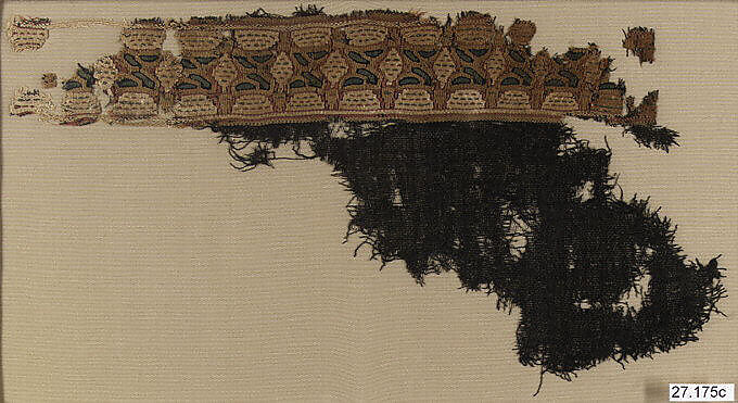 Textile Fragment, Wool, silk; tapestry weave 