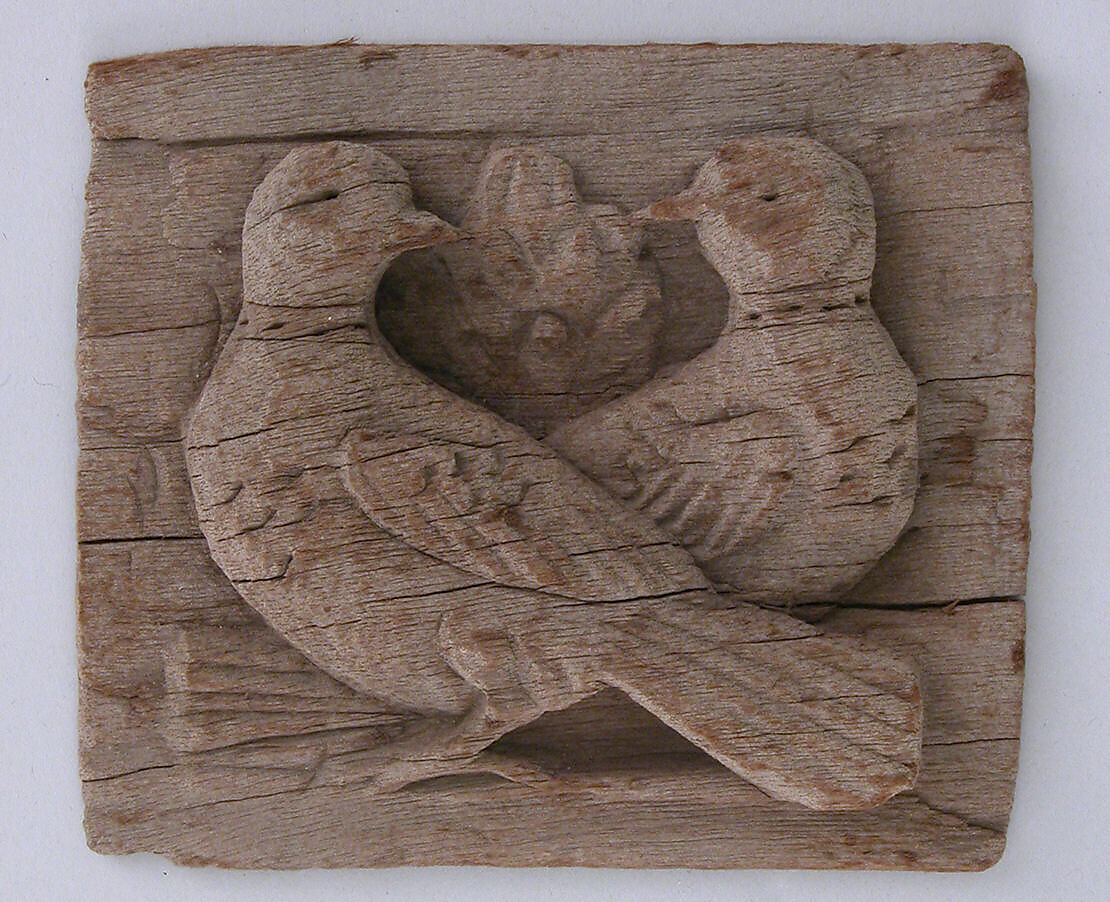 Panel with Birds, Wood; carved 