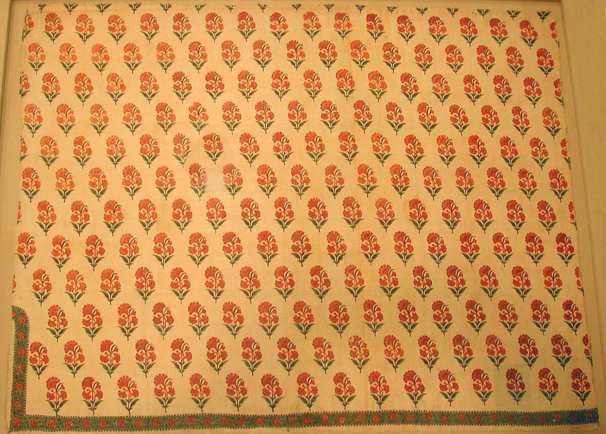 Textile Fragment, Cotton; painted