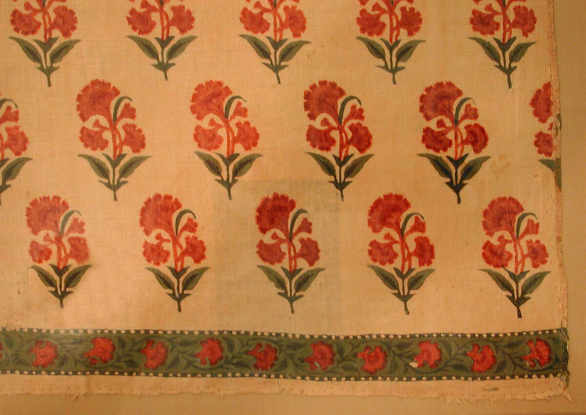 Textile Fragment, Cotton; painted