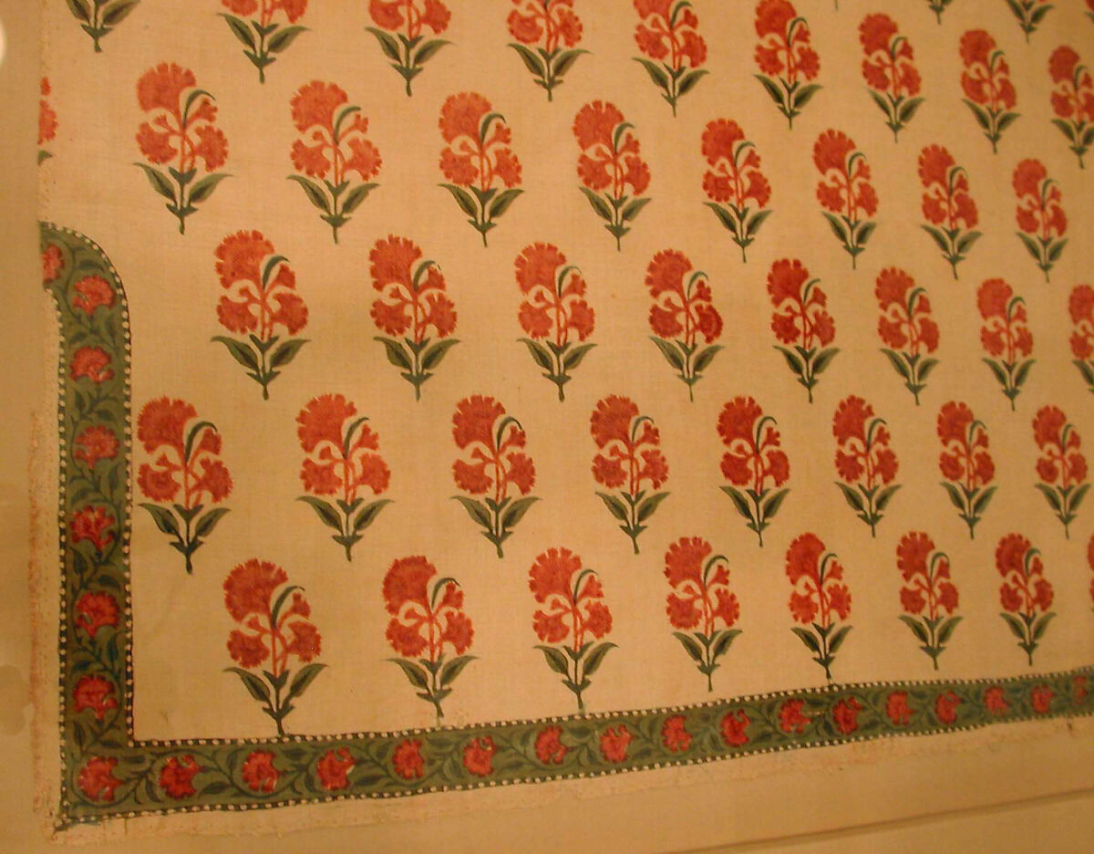 Textile Fragment, Cotton; painted