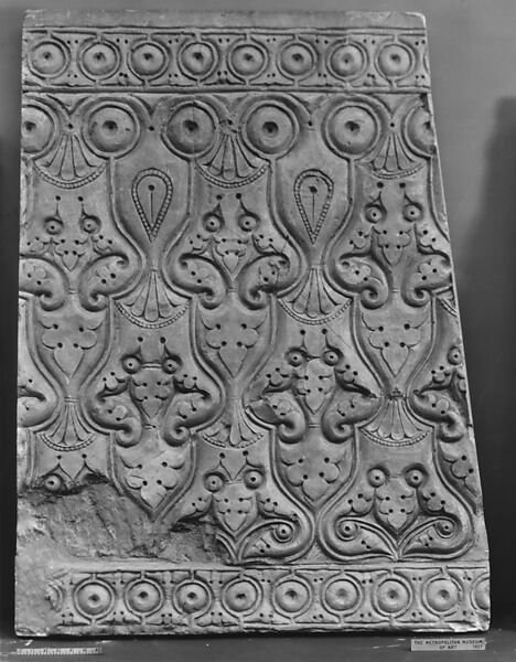Cast of a Dado Panel, Plaster; cast (Stucco; molded, carved)
