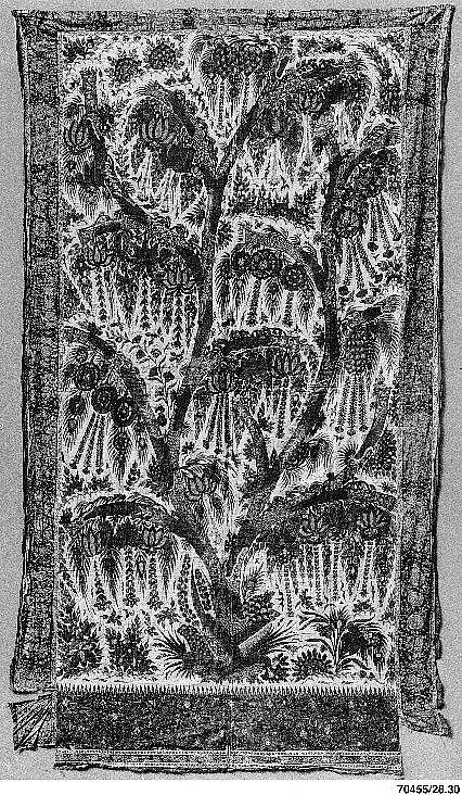 Palampore, Cotton; plain weave, mordant painted and dyed, resist dyed