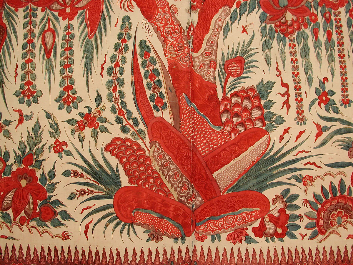 Palampore, Cotton; plain weave, mordant painted and dyed, resist dyed