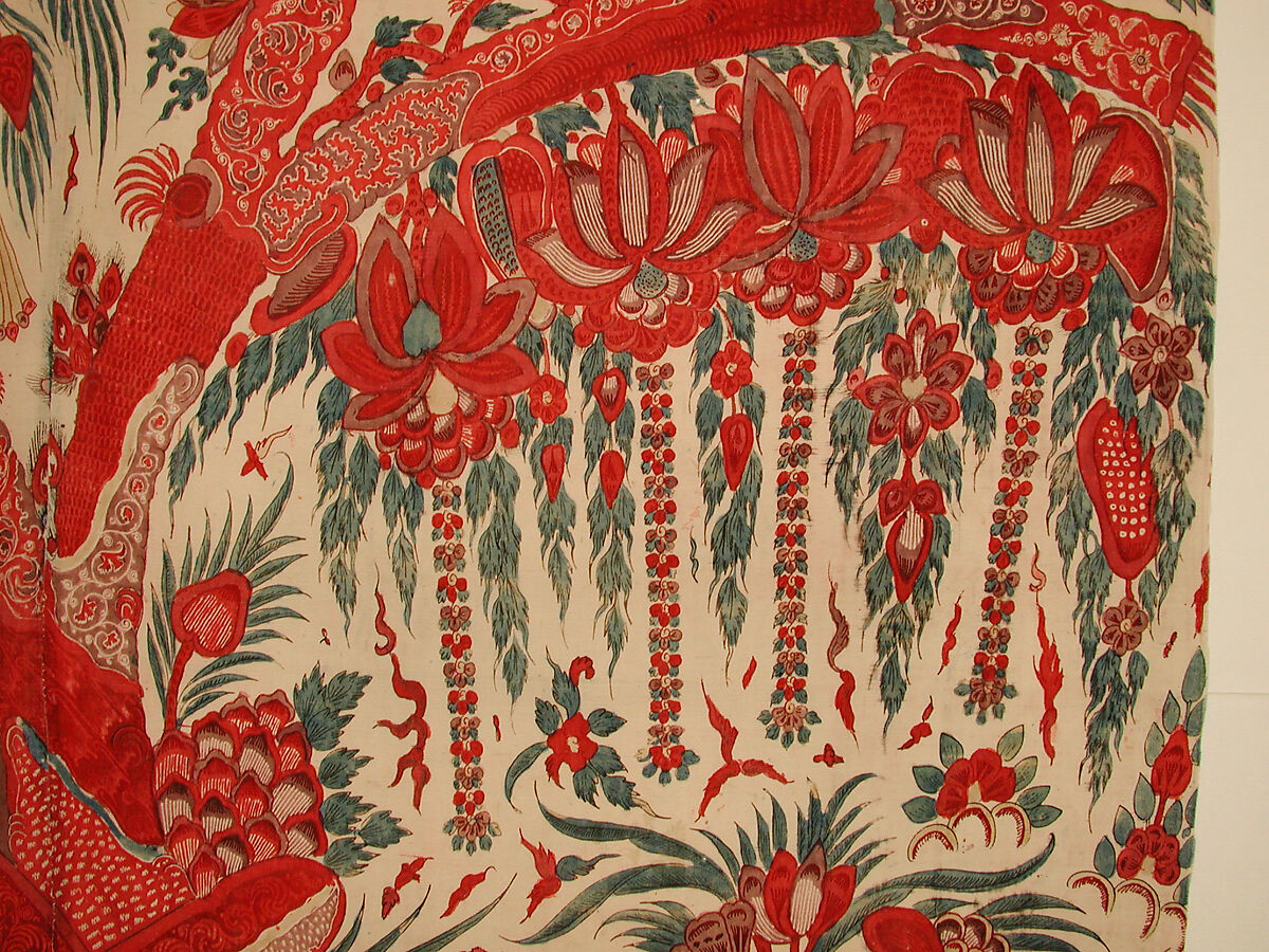 Palampore, Cotton; plain weave, mordant painted and dyed, resist dyed