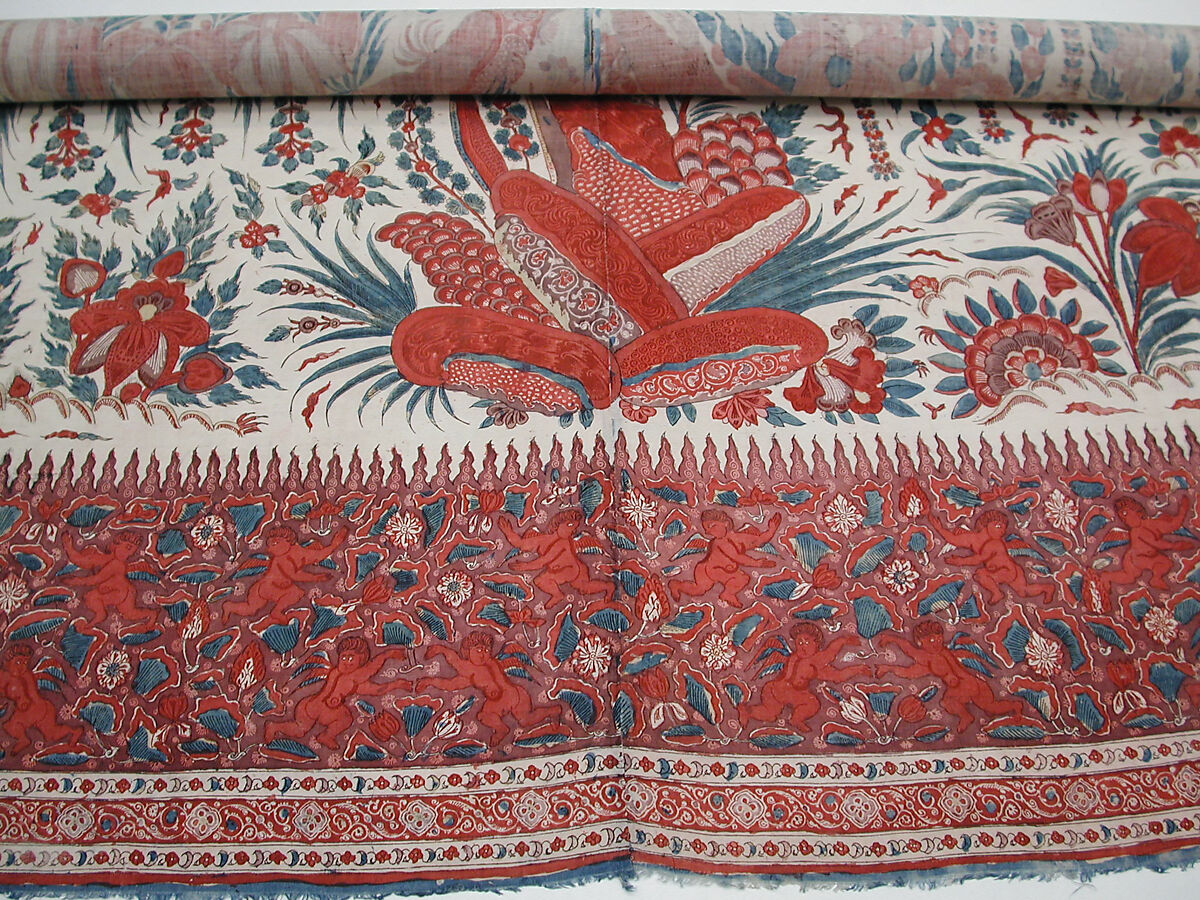 Palampore, Cotton; plain weave, mordant painted and dyed, resist dyed