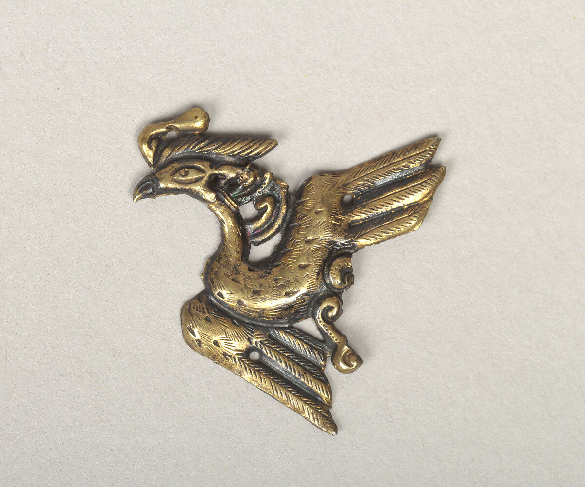 Ornament in the shape of a phoenix, Gold, Korea 