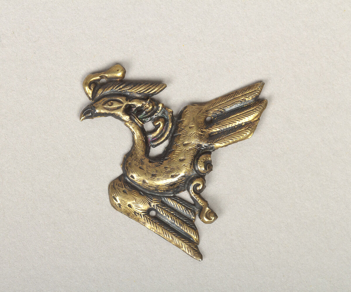 Ornament in the shape of a phoenix, Gold, Korea