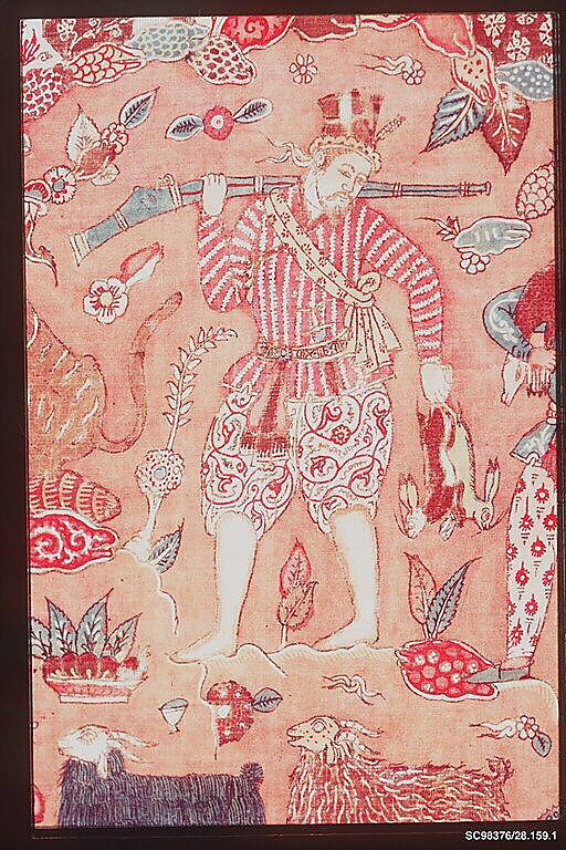 Kalamkari Rumal (Cover), Cotton; plain weave, mordant painted and dyed, resist dyed