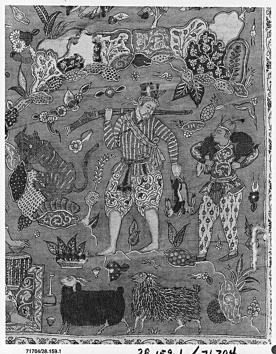 Kalamkari Rumal (Cover), Cotton; plain weave, mordant painted and dyed, resist dyed