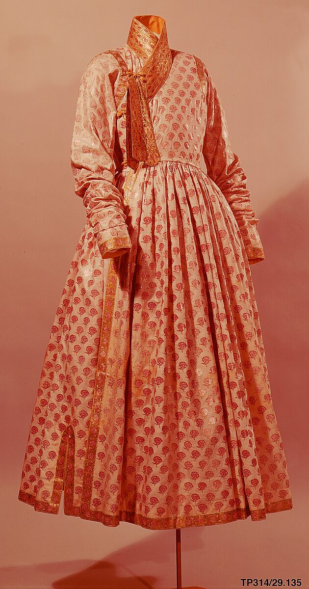 Man's Robe (Jama) with Poppies, Cotton; painted, with applied gold leaf