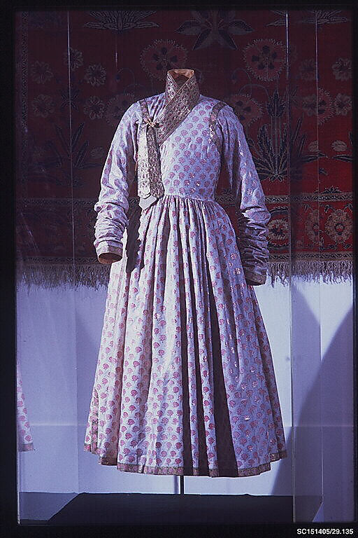 Man's Robe (Jama) with Poppies, Cotton; painted, with applied gold leaf