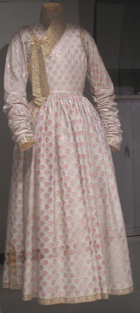 Man's Robe (Jama) with Poppies, Cotton; painted, with applied gold leaf