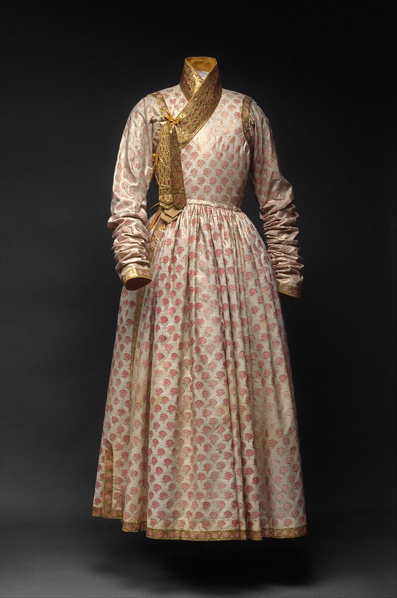 Man's Robe (Jama) with Poppies, Cotton; painted, with applied gold leaf 