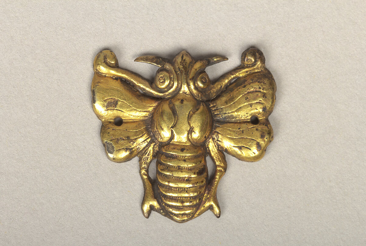 Bee-shaped ornament, Gold, Korea 