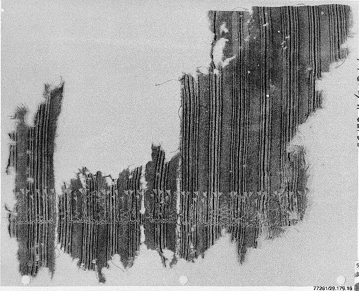 Textile Fragment, Cotton; plain weave, resist-dyed (ikat), embroidered