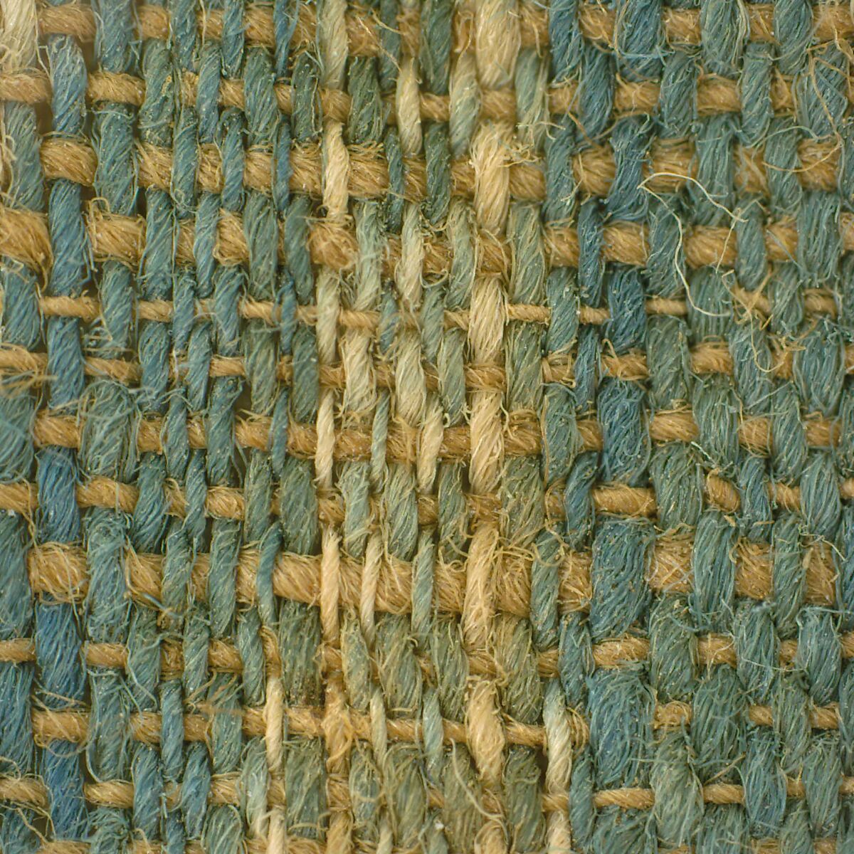 Textile Fragment, Cotton; plain weave, resist-dyed (ikat), embroidered