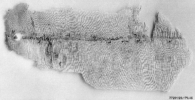 Textile Fragment, Linen, silk; plain weave, tapestry weave