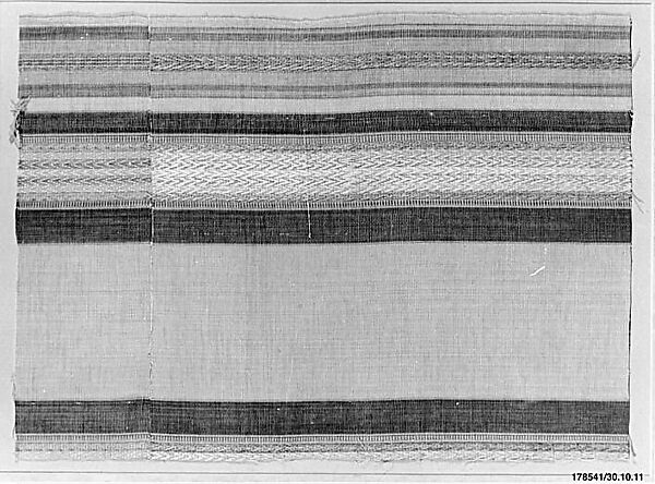 Textile Fragment, Compound ribbed cloth, silk, cotton; woven 