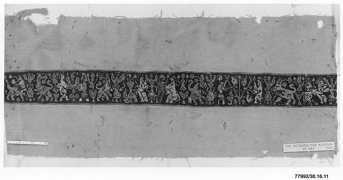 Textile Fragment, Wool; tapestry-woven