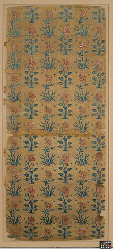 Joined Fragments: Velvet Panel with Rows of Flowers