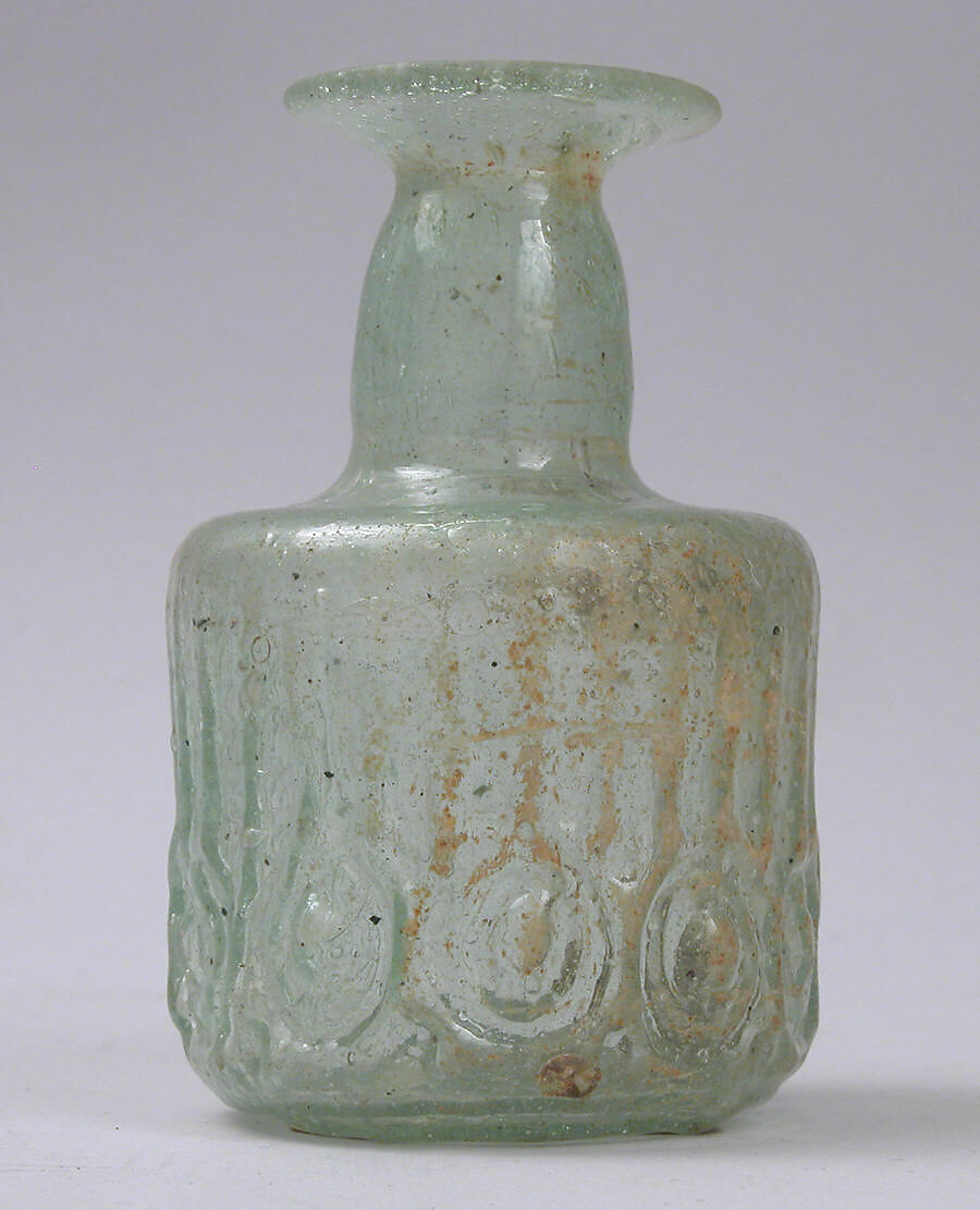 Bottle, Glass; mold blown 