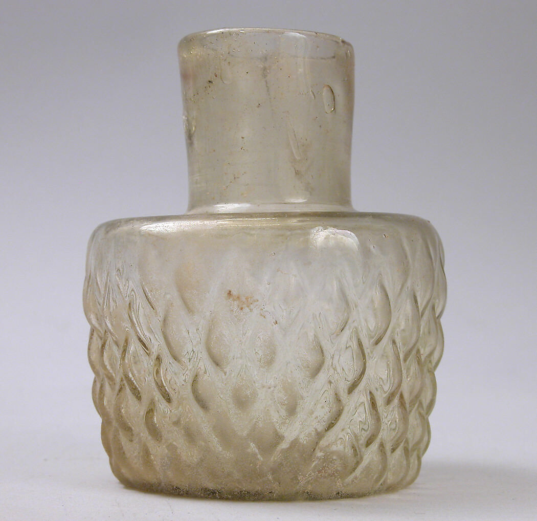 Bottle, Glass; mold blown 