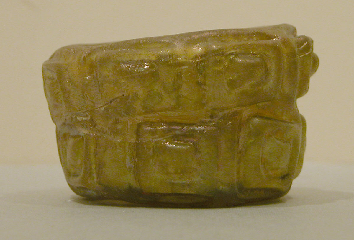 Cup, Glass; blown, impressed