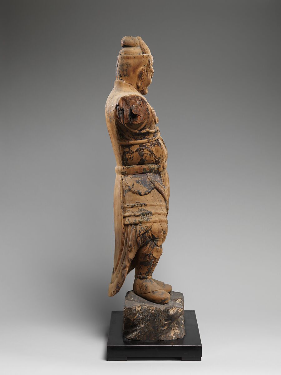 One of the Four Heavenly Kings, Wood with traces of color, Japan
