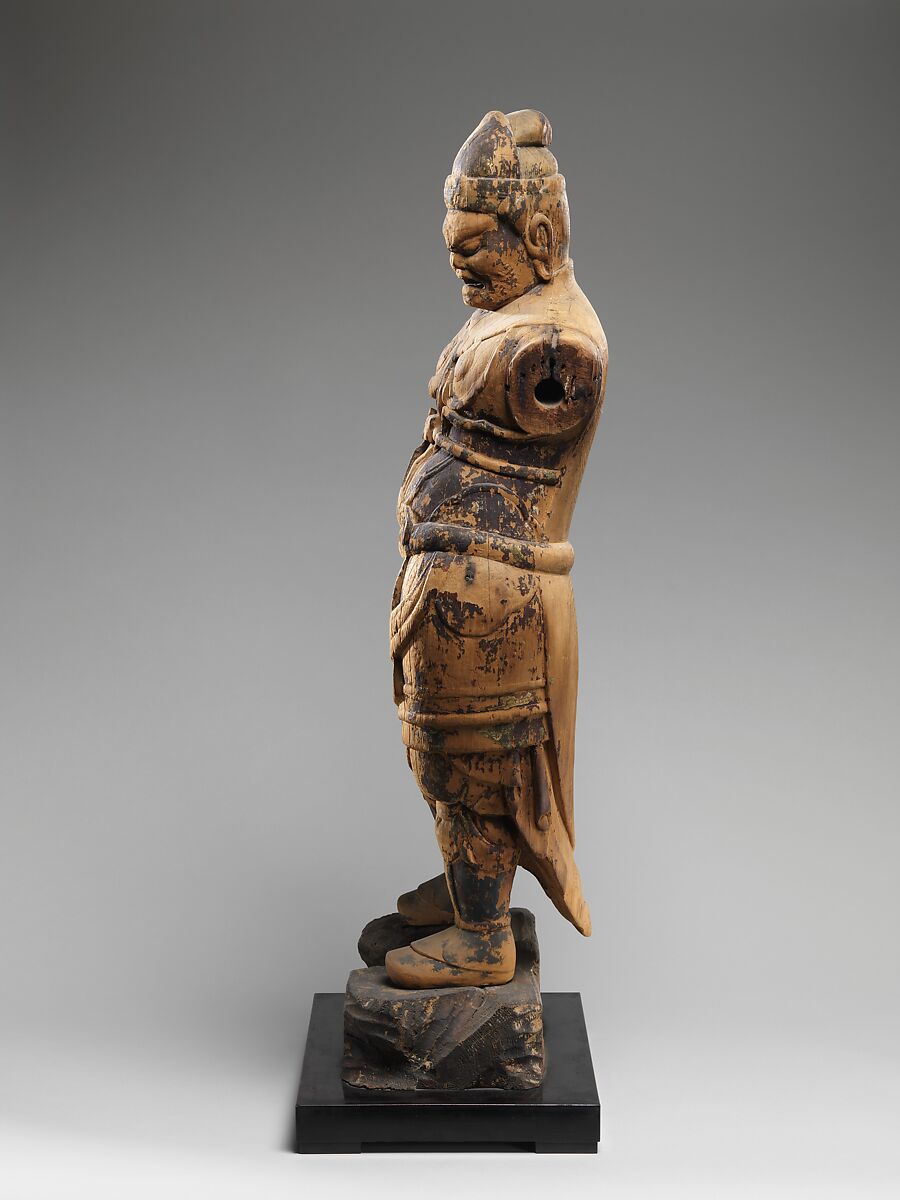 One of the Four Heavenly Kings, Wood with traces of color, Japan