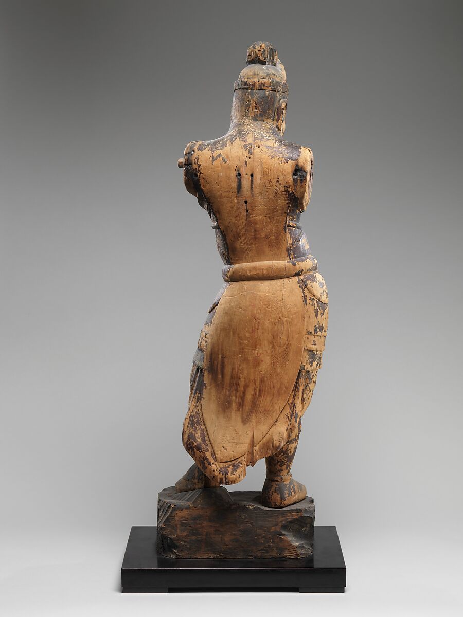 One of the Four Heavenly Kings, Wood with traces of color, Japan