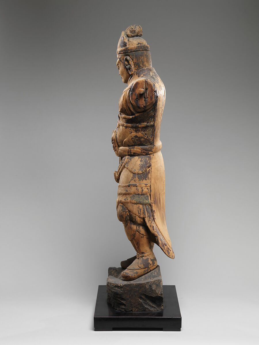 One of the Four Heavenly Kings, Wood with traces of color, Japan
