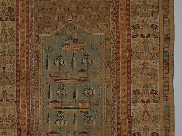 Carpet, Wool (warp, weft and pile); symmetrically knotted pile