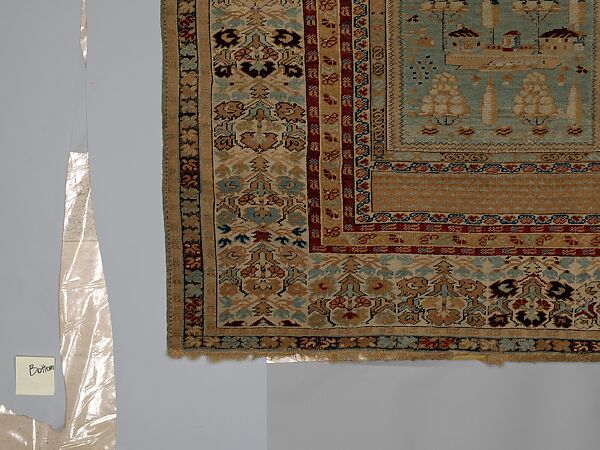 Carpet, Wool (warp, weft and pile); symmetrically knotted pile