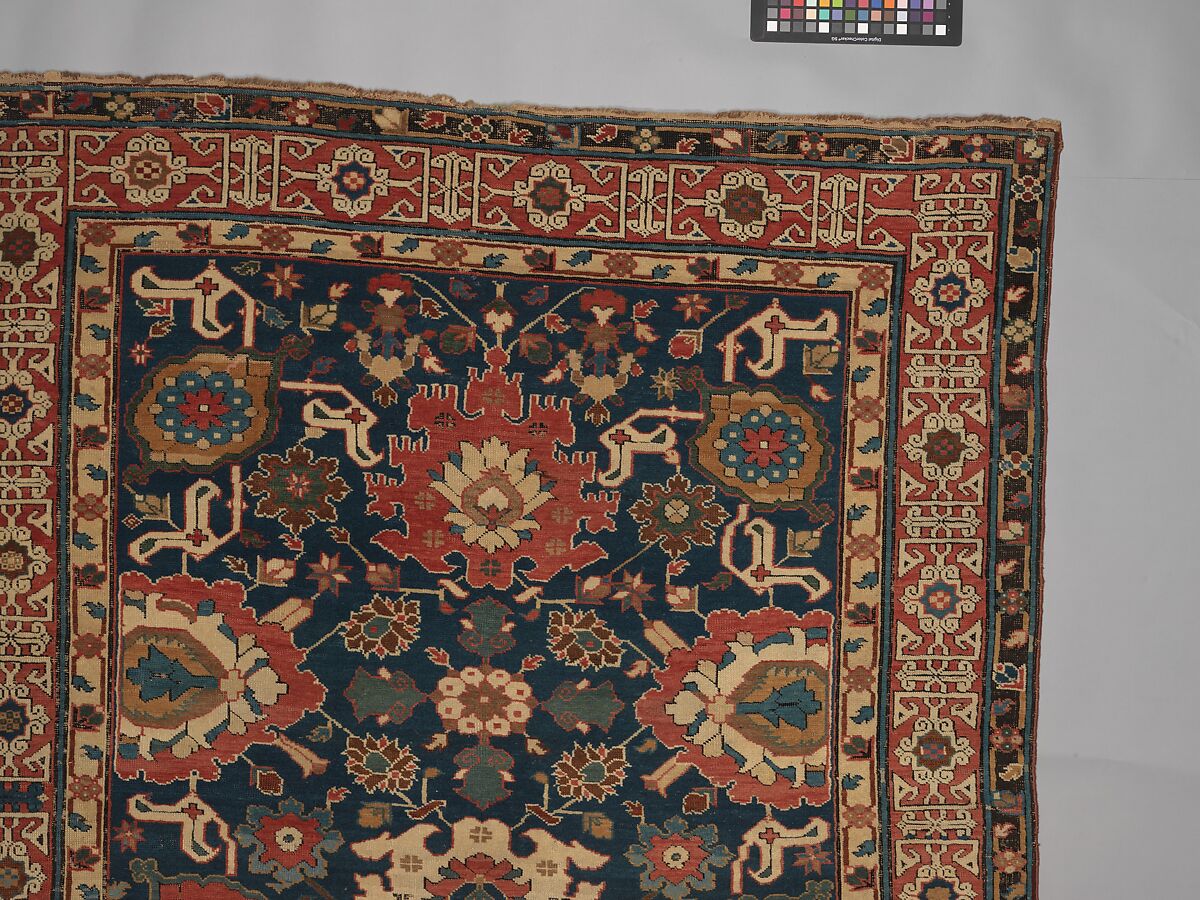 Carpet, Wool (warp, weft and pile); symmetrically knotted pile