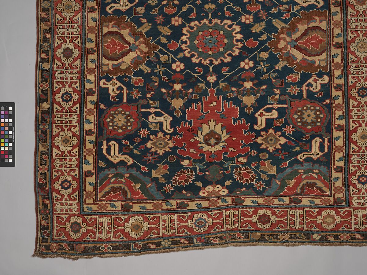 Carpet, Wool (warp, weft and pile); symmetrically knotted pile