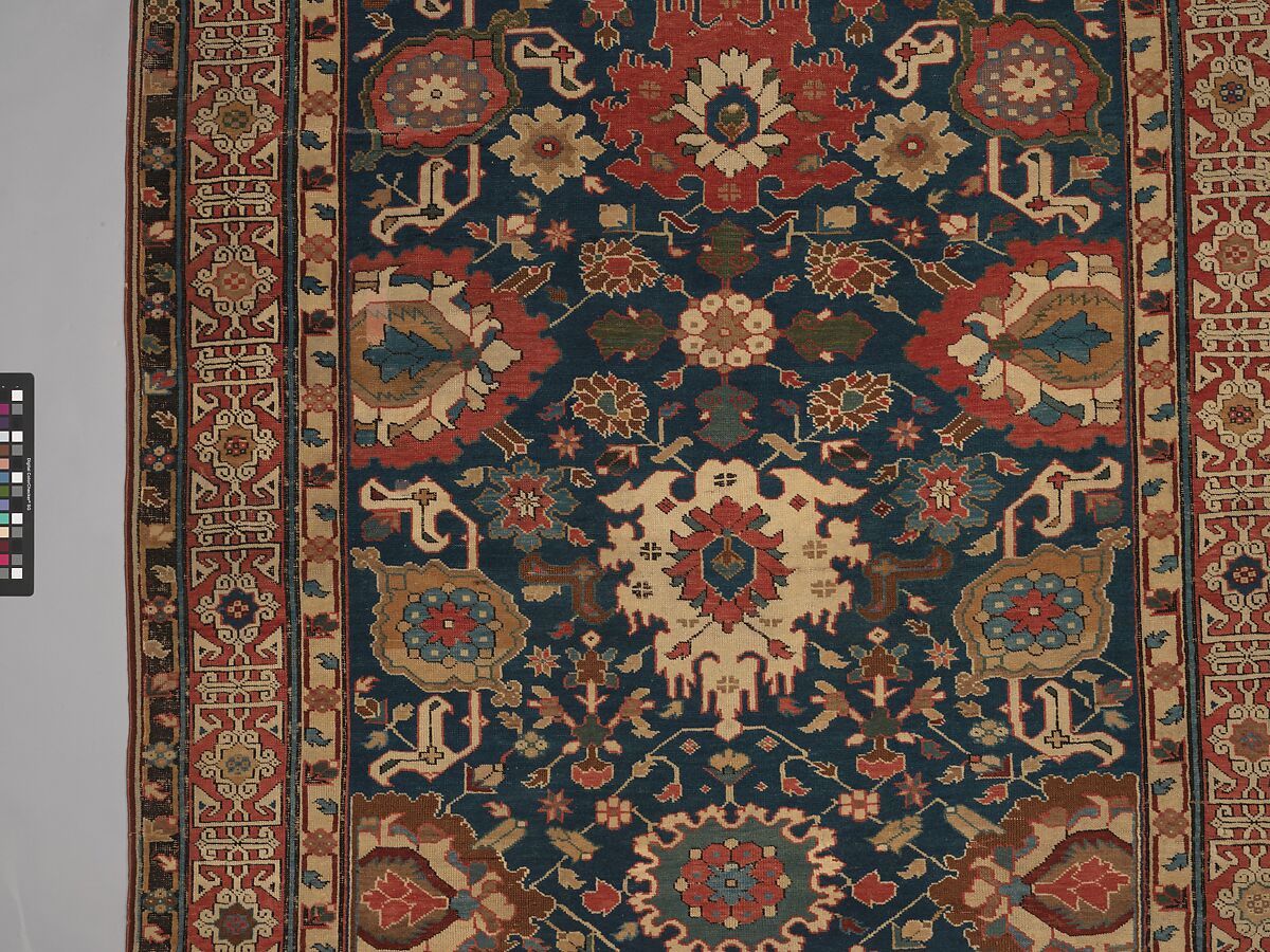 Carpet, Wool (warp, weft and pile); symmetrically knotted pile