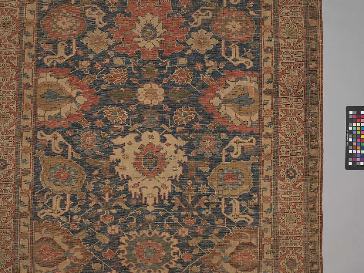 Carpet, Wool (warp, weft and pile); symmetrically knotted pile