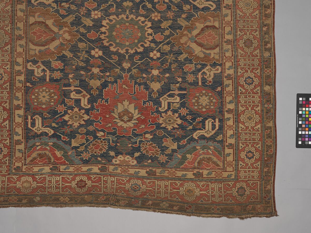 Carpet, Wool (warp, weft and pile); symmetrically knotted pile