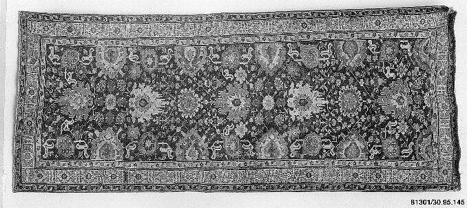 Carpet, Wool (warp, weft and pile); symmetrically knotted pile