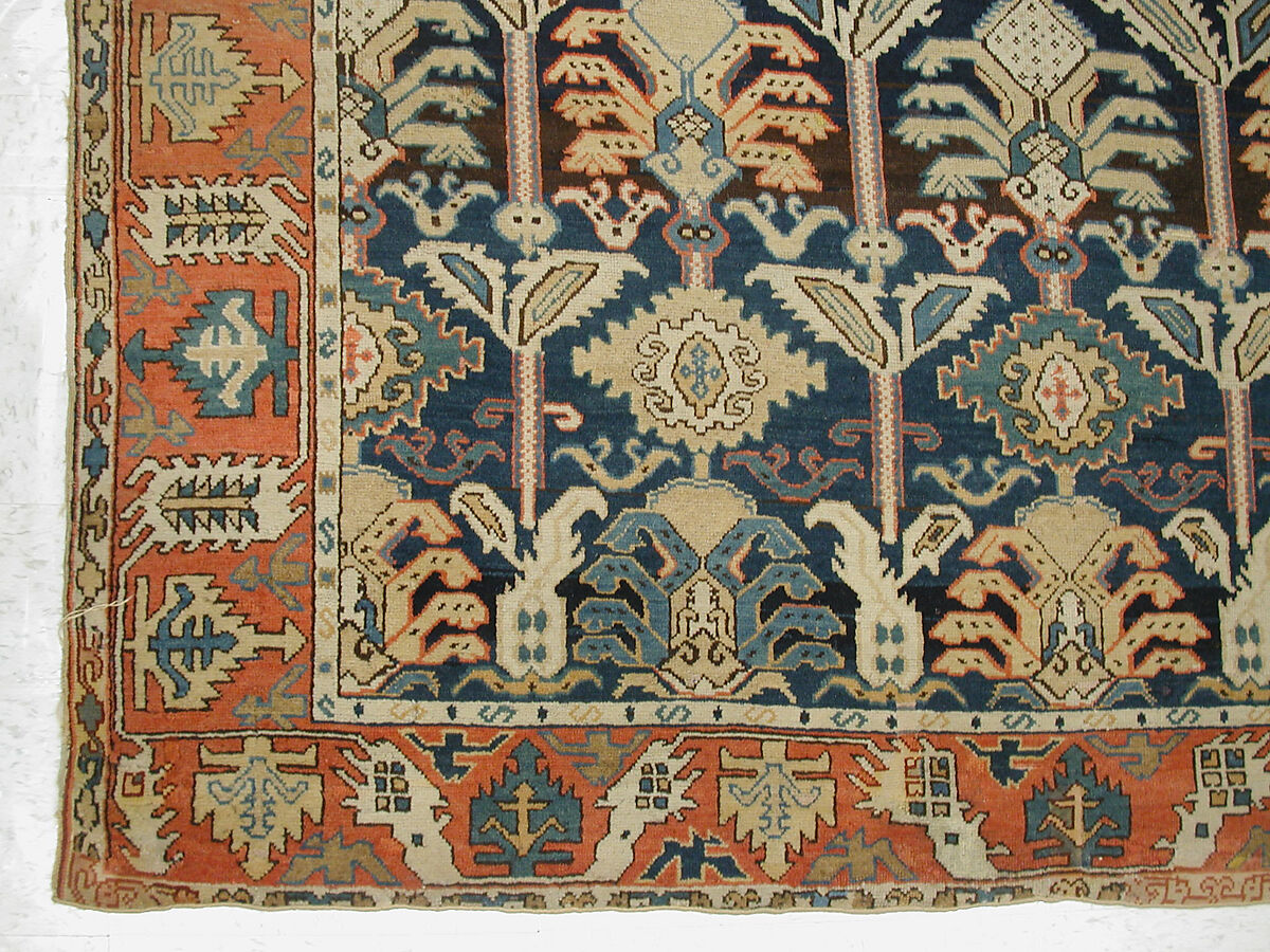 Carpet, Wool (warp, weft and pile); symmetrically knotted pile