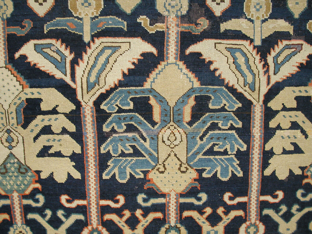 Carpet, Wool (warp, weft and pile); symmetrically knotted pile